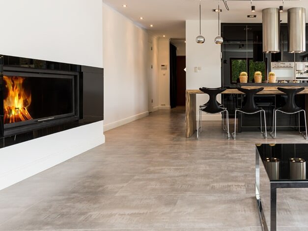 fireplace on white wall